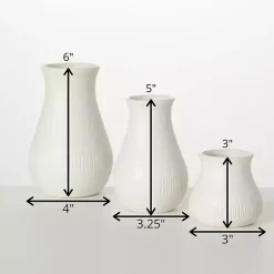 Chiffon Stone Vases, Set of 3 Vases