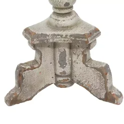 New Chipped Wood Pillar Candle Holders, Set of 2 Candle Holders