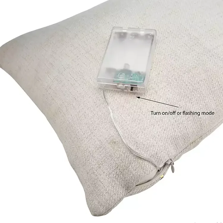 Online White Christmas Tree LED Accent Pillow Pillows