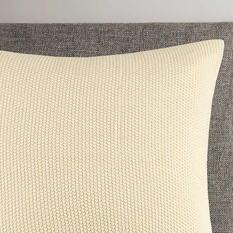Outlet Chunky Knit Square Pillow Cover Pillows