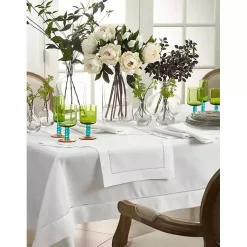 Kirklands Home Table Linens|Classic Hemstitch Border Polyester Runner White