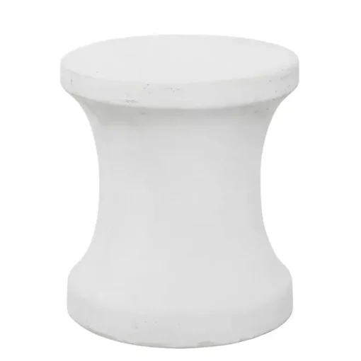 Kirklands Home Outdoor Tables|Clay Hourglass Accent Table White