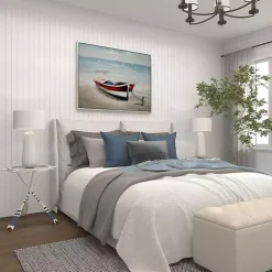 Kirklands Home Accent & End Tables|White Coastal Ship Accent Table