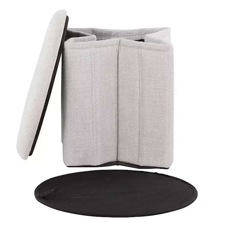 Kirklands Home Benches & Ottomans|Collapsible Storage Ottoman White