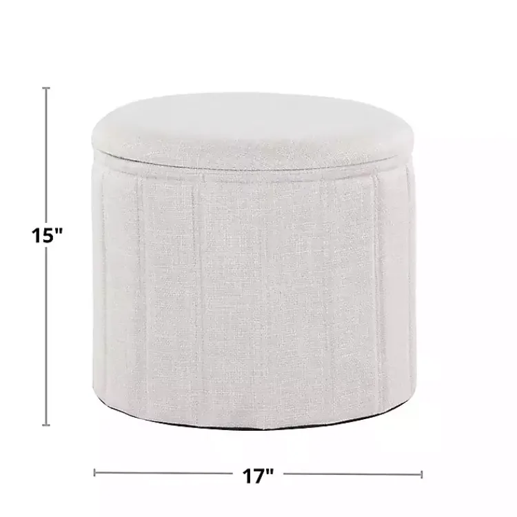 Kirklands Home Benches & Ottomans|Collapsible Storage Ottoman White