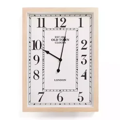 Kirklands Home Clocks|White Crawford Rectangle Wall Clock