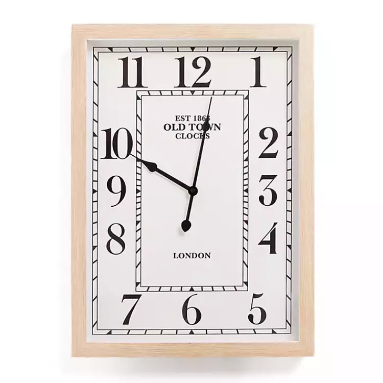 Kirklands Home Clocks|White Crawford Rectangle Wall Clock
