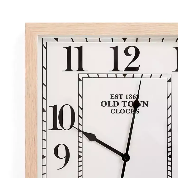 Kirklands Home Clocks|White Crawford Rectangle Wall Clock