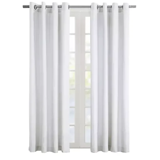 Kirklands Home Curtains & Drapes|Crinkle Harmony Curtain Panel, 84 in. White