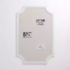 Kirklands Home Wall Storage|White Curved Frame Pinboard