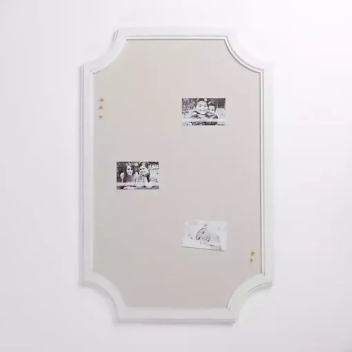 Kirklands Home Wall Storage|White Curved Frame Pinboard