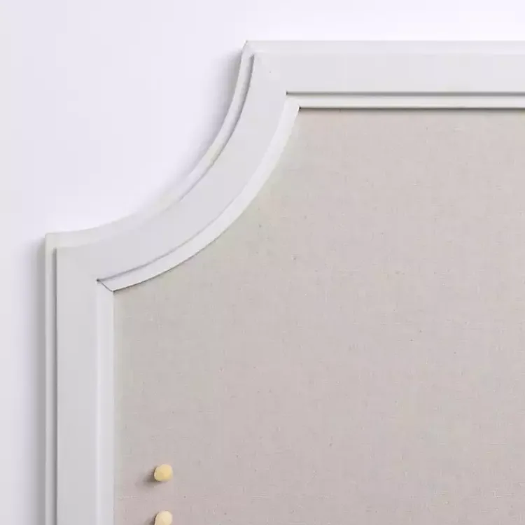 Kirklands Home Wall Storage|White Curved Frame Pinboard