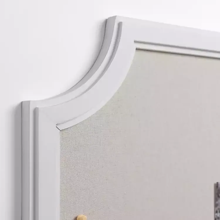 Kirklands Home Wall Storage|White Curved Frame Pinboard