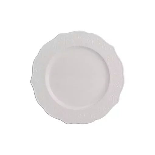 Kirklands Home Dinnerware|Dahlia Embossed Side Plates, Set of 6 White