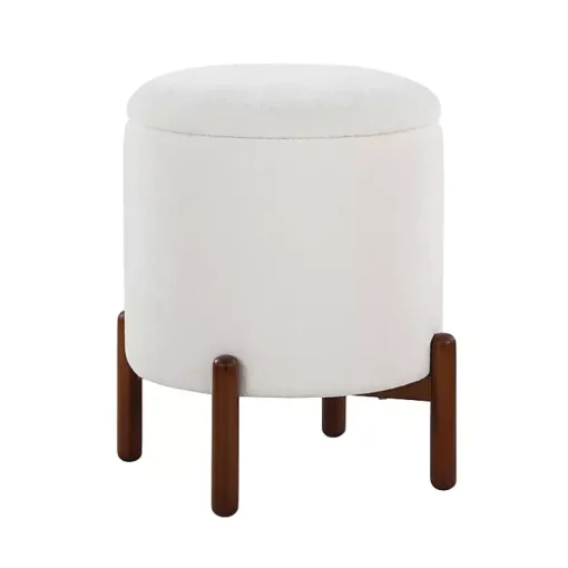 Kirklands Home Benches & Ottomans|Daniella Storage Ottoman White