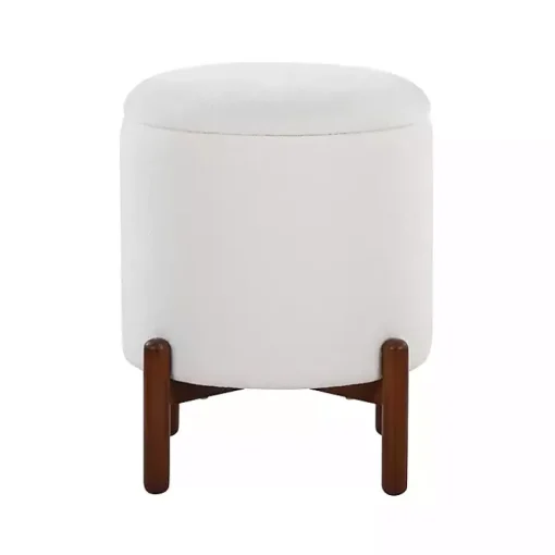 Kirklands Home Benches & Ottomans|Daniella Storage Ottoman White