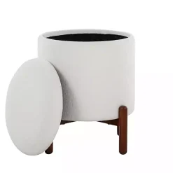 Kirklands Home Benches & Ottomans|Daniella Storage Ottoman White