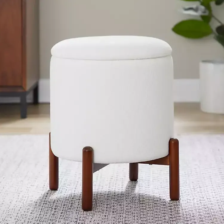 Kirklands Home Benches & Ottomans|Daniella Storage Ottoman White