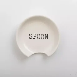 Kirklands Home Kitchen Storage|Debossed Spoon Rest White