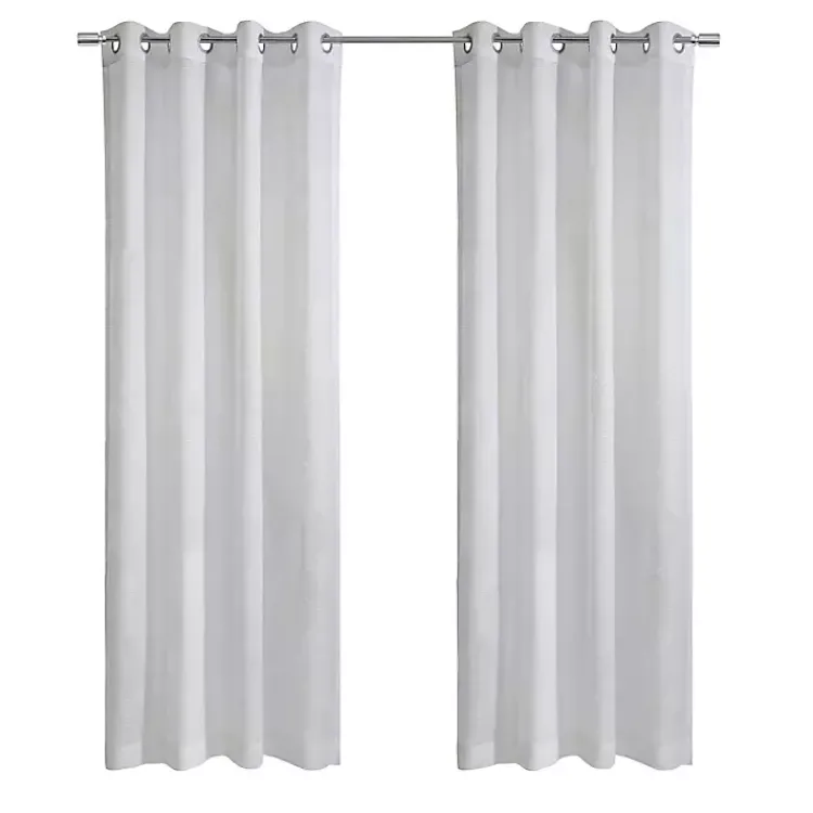 Kirklands Home Curtains & Drapes|Diamond Sheer Curtain Panel, 95 in. White