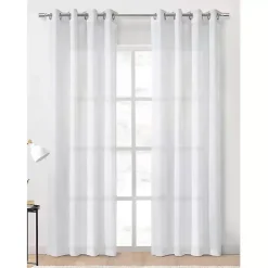Kirklands Home Curtains & Drapes|Diamond Sheer Curtain Panel, 95 in. White