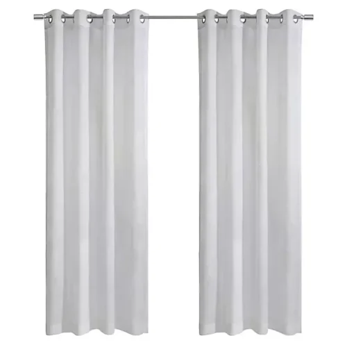 Kirklands Home Curtains & Drapes|Diamond Sheer Curtain Panel, 108 in. White