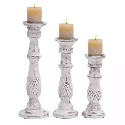 Online Distressed Mango Candle Holders, Set of 3 Candle Holders