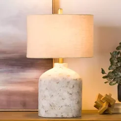 Kirklands Home Table Lamps|Distressed Narrow Table Lamp White
