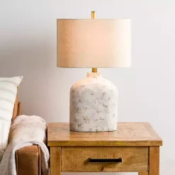 Kirklands Home Table Lamps|Distressed Narrow Table Lamp White