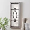 Kirklands Home Decorative Mirrors|White Distressed Panel Wall Mirror
