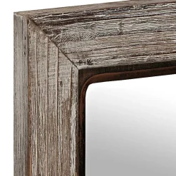 Kirklands Home Decorative Mirrors|White Distressed Panel Wall Mirror