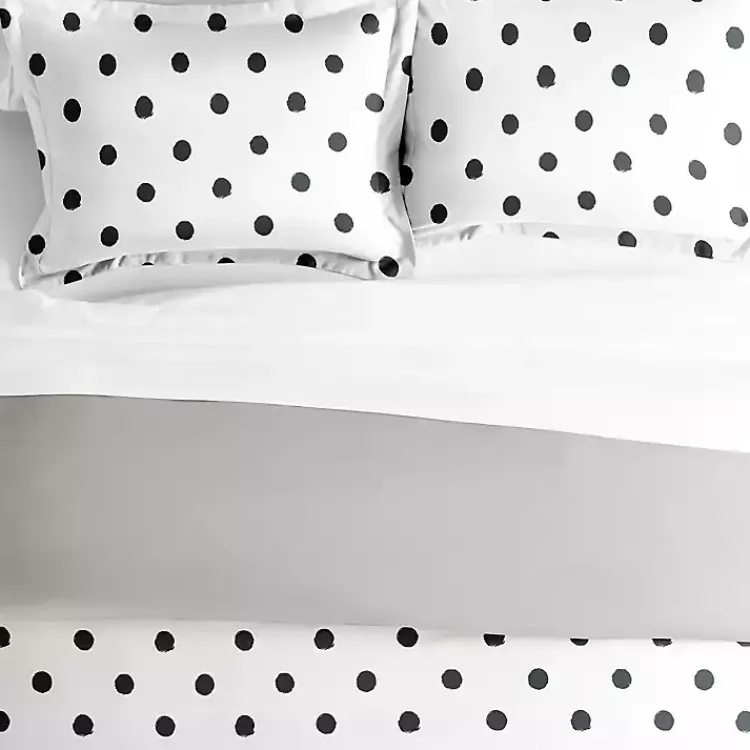 Kirklands Home Duvets|White Dotted Reversible 2-pc. Twin Duvet Cover Set