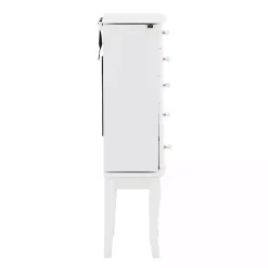 Kirklands Home Dressers & Chests|5-Drawer Jasmine Petite Jewelry Armoire White