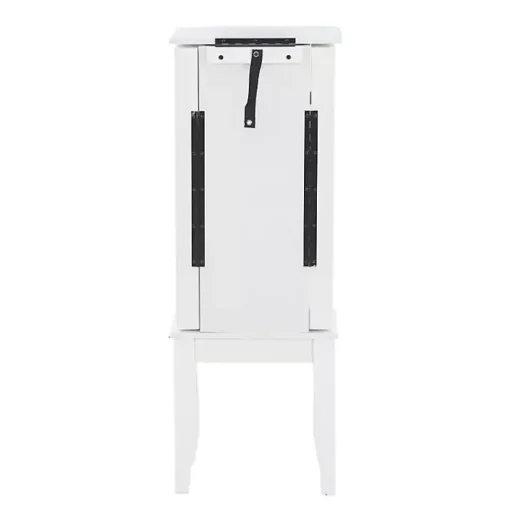 Kirklands Home Dressers & Chests|5-Drawer Jasmine Petite Jewelry Armoire White