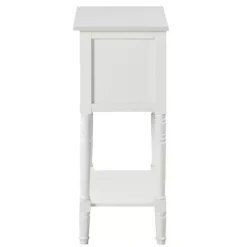 Kirklands Home Accent & End Tables|3-Drawer Turned Legs Accent Table White