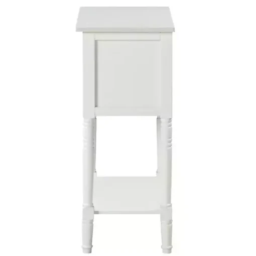 Kirklands Home Accent & End Tables|3-Drawer Turned Legs Accent Table White