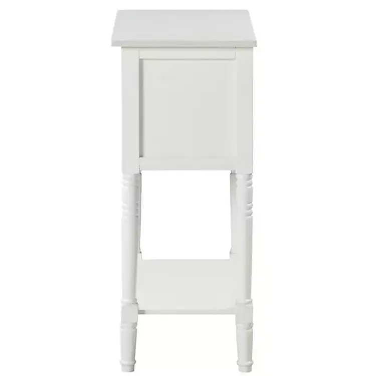 Kirklands Home Accent & End Tables|3-Drawer Turned Legs Accent Table White