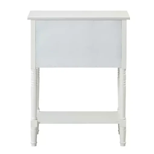Kirklands Home Accent & End Tables|3-Drawer Turned Legs Accent Table White