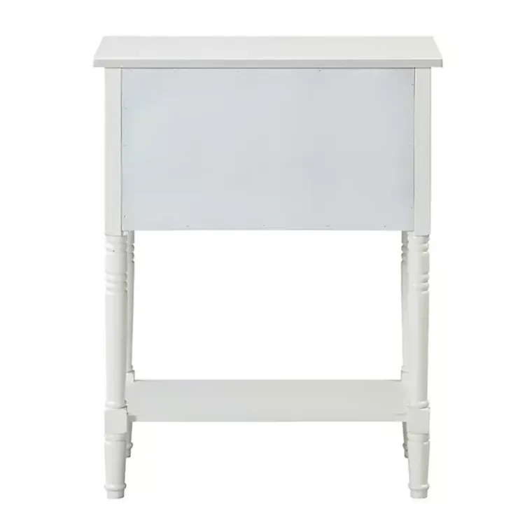 Kirklands Home Accent & End Tables|3-Drawer Turned Legs Accent Table White