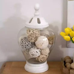 New White Dried Orb Bag Bowl Filler