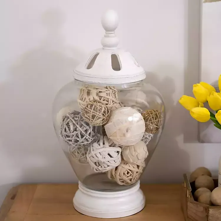 New White Dried Orb Bag Bowl Filler