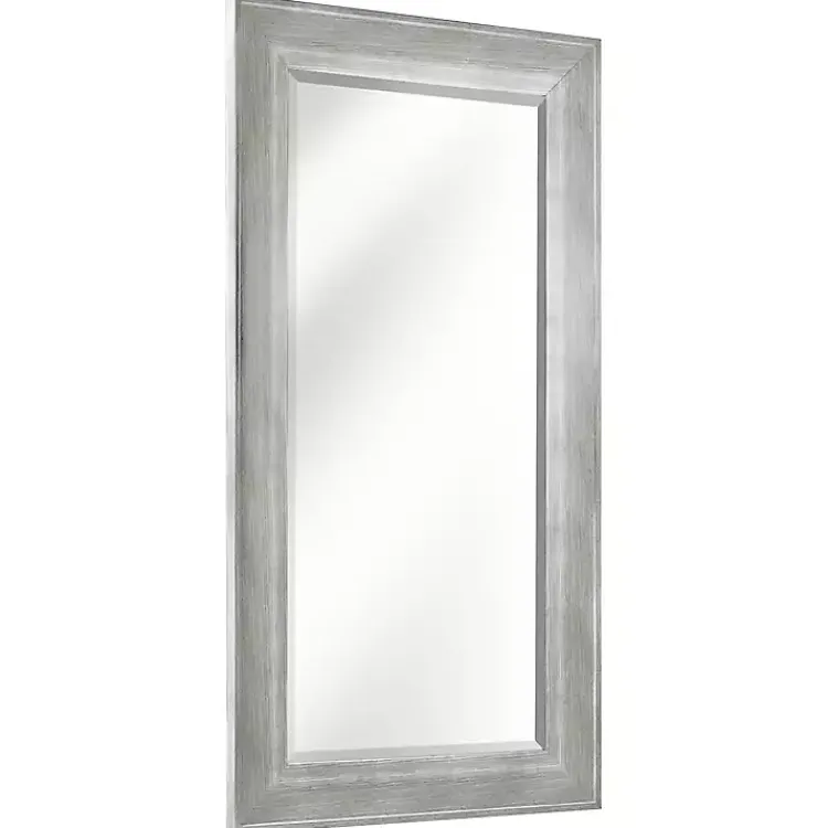 Kirklands Home Full Length & Floor Mirrors|White Driftwood Framed Leaner Mirror