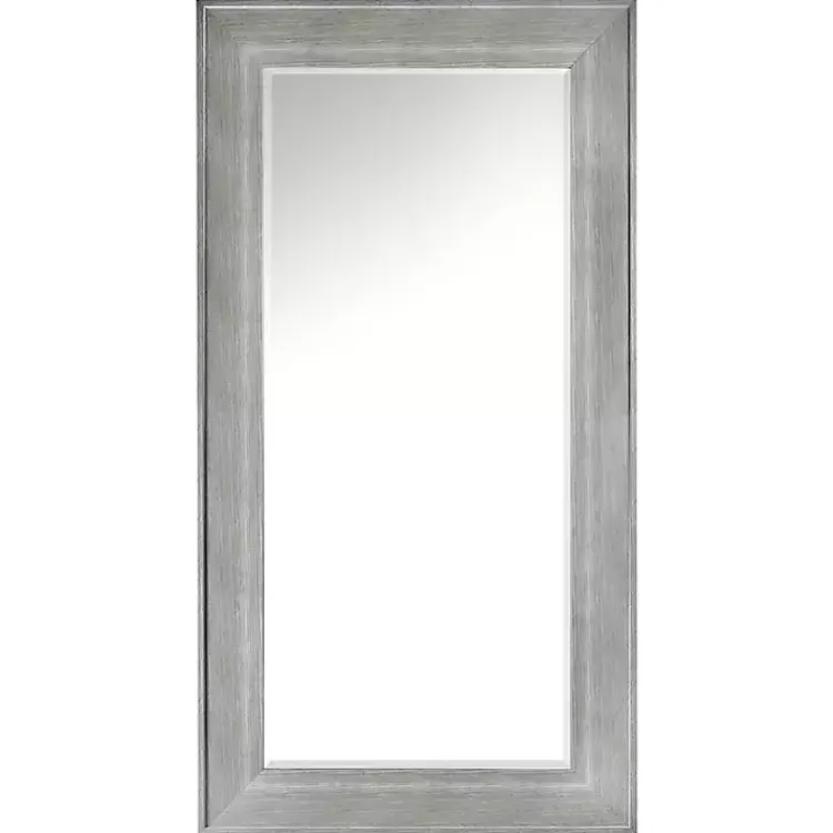 Kirklands Home Full Length & Floor Mirrors|White Driftwood Framed Leaner Mirror