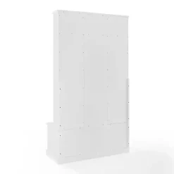Kirklands Home Entryway Furniture|White Ellison Hall Tree with Storage Bench