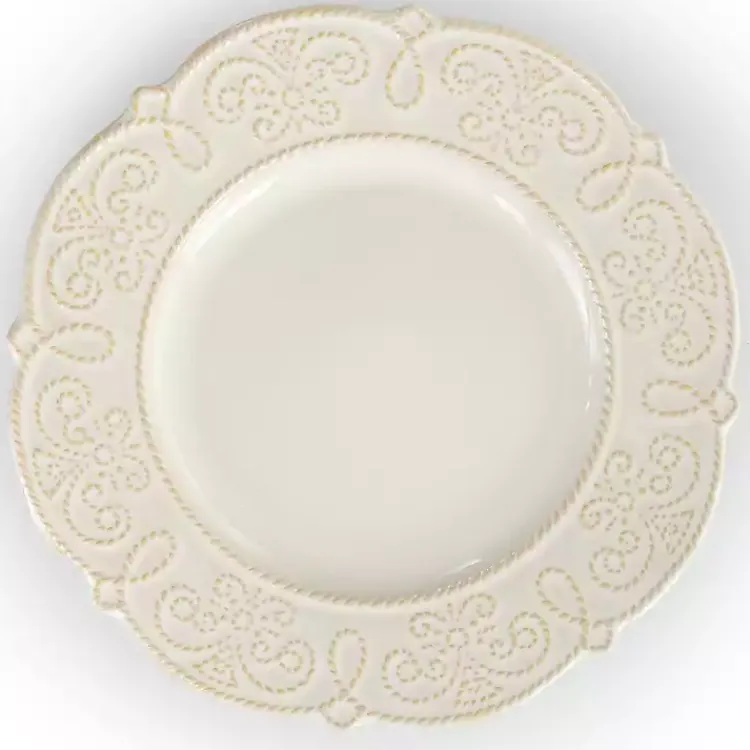 Kirklands Home Dinnerware|Embossed Scalloped 16-pc. Dinnerware Set White