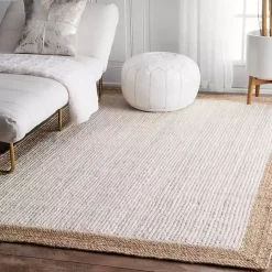 Kirklands Home Area Rugs|White Eugene Woven Area Rug, 8x10