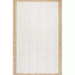 Kirklands Home Area Rugs|White Eugene Woven Area Rug, 8x10