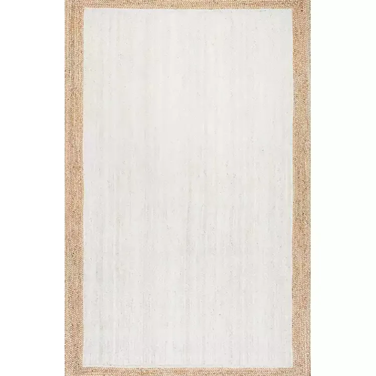 Kirklands Home Area Rugs|White Eugene Woven Area Rug, 8x10