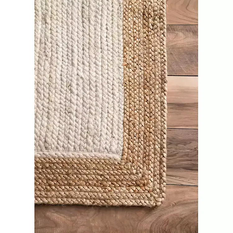 Kirklands Home Area Rugs|White Eugene Woven Area Rug, 8x10