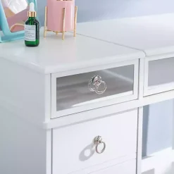 Kirklands Home Dressers & Chests|Eva Mirrored 2-pc. Vanity Set White